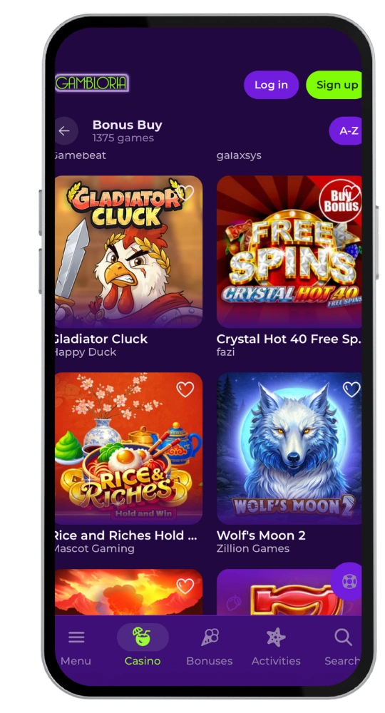 Gambloria online casino
